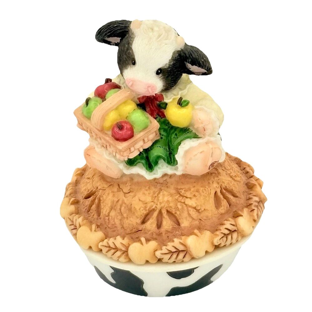 Mary’s Moo Moos "You're The Spice of My Life" Apple Pie Trinket Box Enesco 1998
